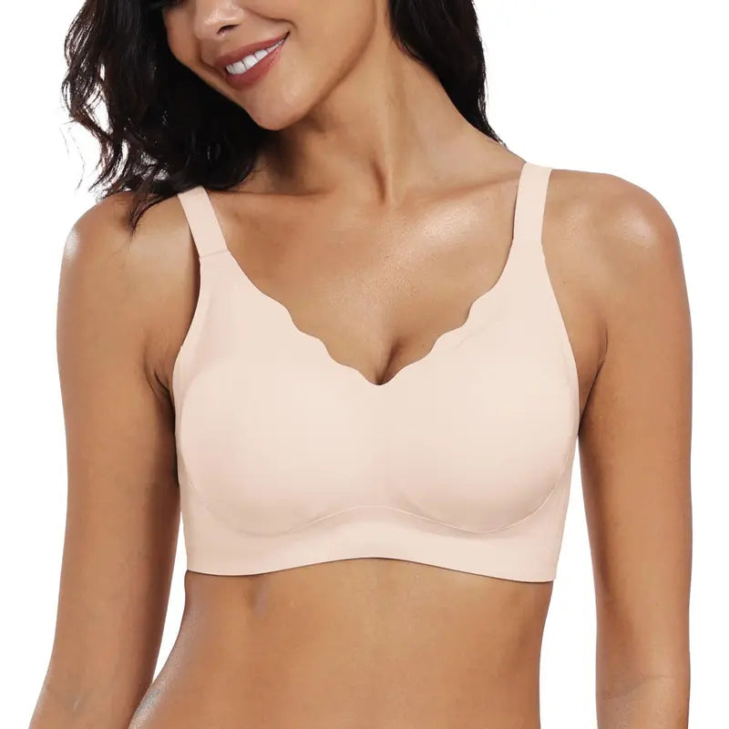 Women Seamless Soft Jelly Bra Push-Up Bralette Wireless