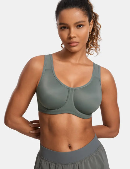SYROKAN Women's Max Control Underwire Sports Bra
