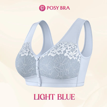 Comfortable Front Closure Cotton Shaping Bra for Seniors