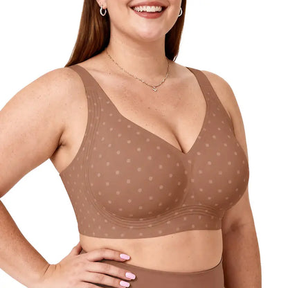 Vertvie Jelly Bras Polka Dot Wireless Seamless Bra Classic Full