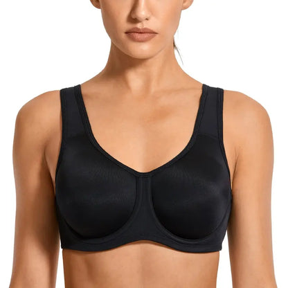 SYROKAN Women's Max Control Underwire Sports Bra