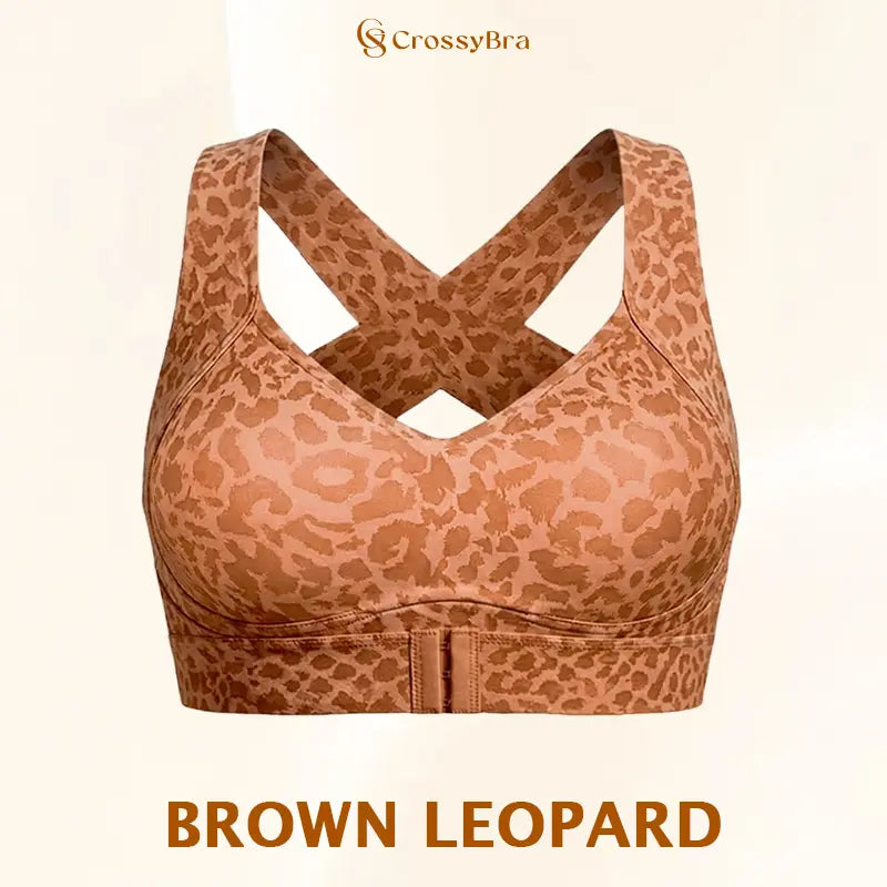 VELISBRA  - Cross Back Front Closure Wireless Posture Support Bra