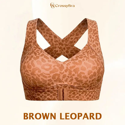 VELISBRA  - Cross Back Front Closure Wireless Posture Support Bra
