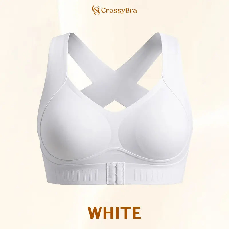 VELISBRA  - Cross Back Front Closure Wireless Posture Support Bra
