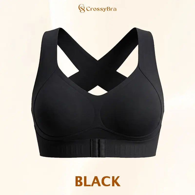 VELISBRA  - Cross Back Front Closure Wireless Posture Support Bra